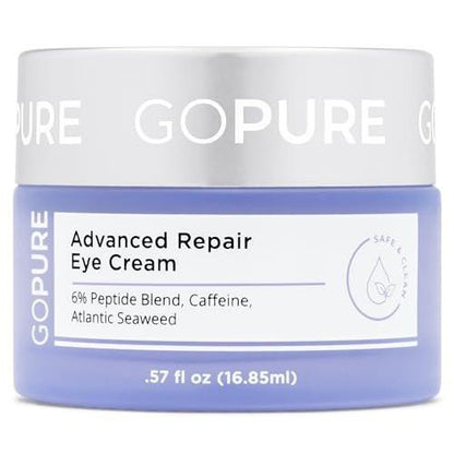 goPure Advanced Repair Augencreme – Anti-Aging Augenpflege gegen Schwellungen, Tränensäcke und dunkle Ringe, sichtbare Reduzierung von feinen Linien, Falten und Krähenfüßen – 17 ml