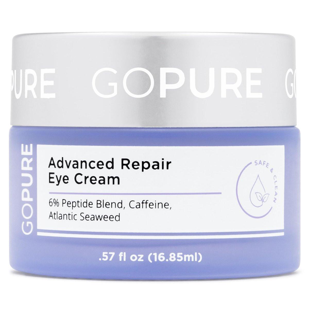 goPure Advanced Repair Augencreme – Anti-Aging Augenpflege gegen Schwellungen, Tränensäcke und dunkle Ringe, sichtbare Reduzierung von feinen Linien, Falten und Krähenfüßen – 17 ml