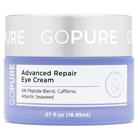 goPure Advanced Repair Augencreme – Anti-Aging Augenpflege gegen Schwellungen, Tränensäcke und dunkle Ringe, sichtbare Reduzierung von feinen Linien, Falten und Krähenfüßen – 17 ml