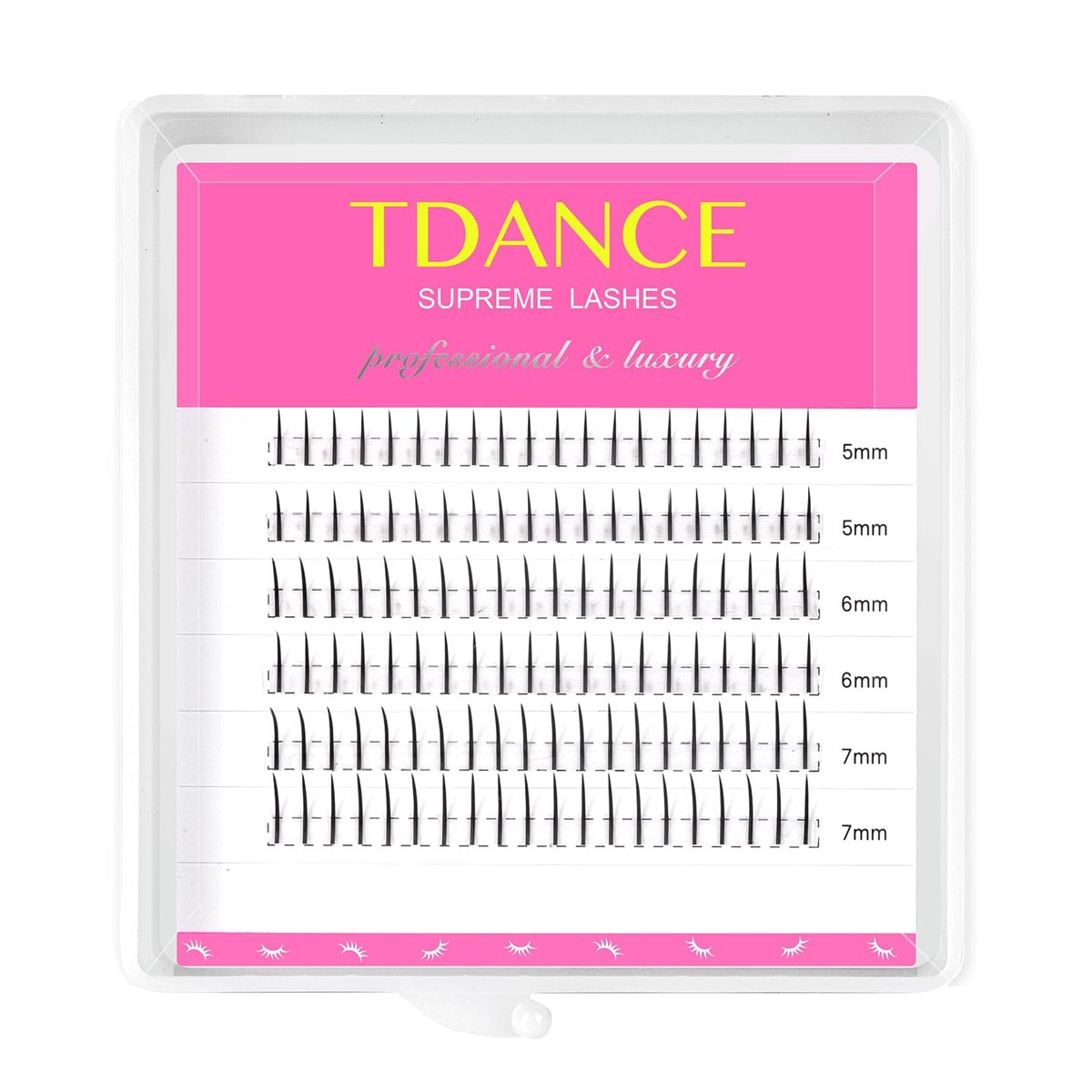 TDANCE Untere Wimpernverlängerung 120 Stück 0,07 mm Dicke Untere Wimpern B Curl 5-7 mm Gemischt