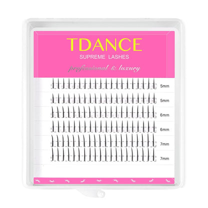 TDANCE Untere Wimpernverlängerung 120 Stück 0,07 mm Dicke Untere Wimpern B Curl 5-7 mm Gemischt