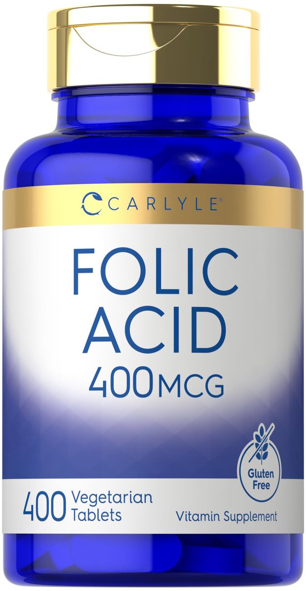 Carlyle Folsäure 400 mcg | 400 Tabletten | Vegetarisch, Nicht-GVO, Glutenfrei