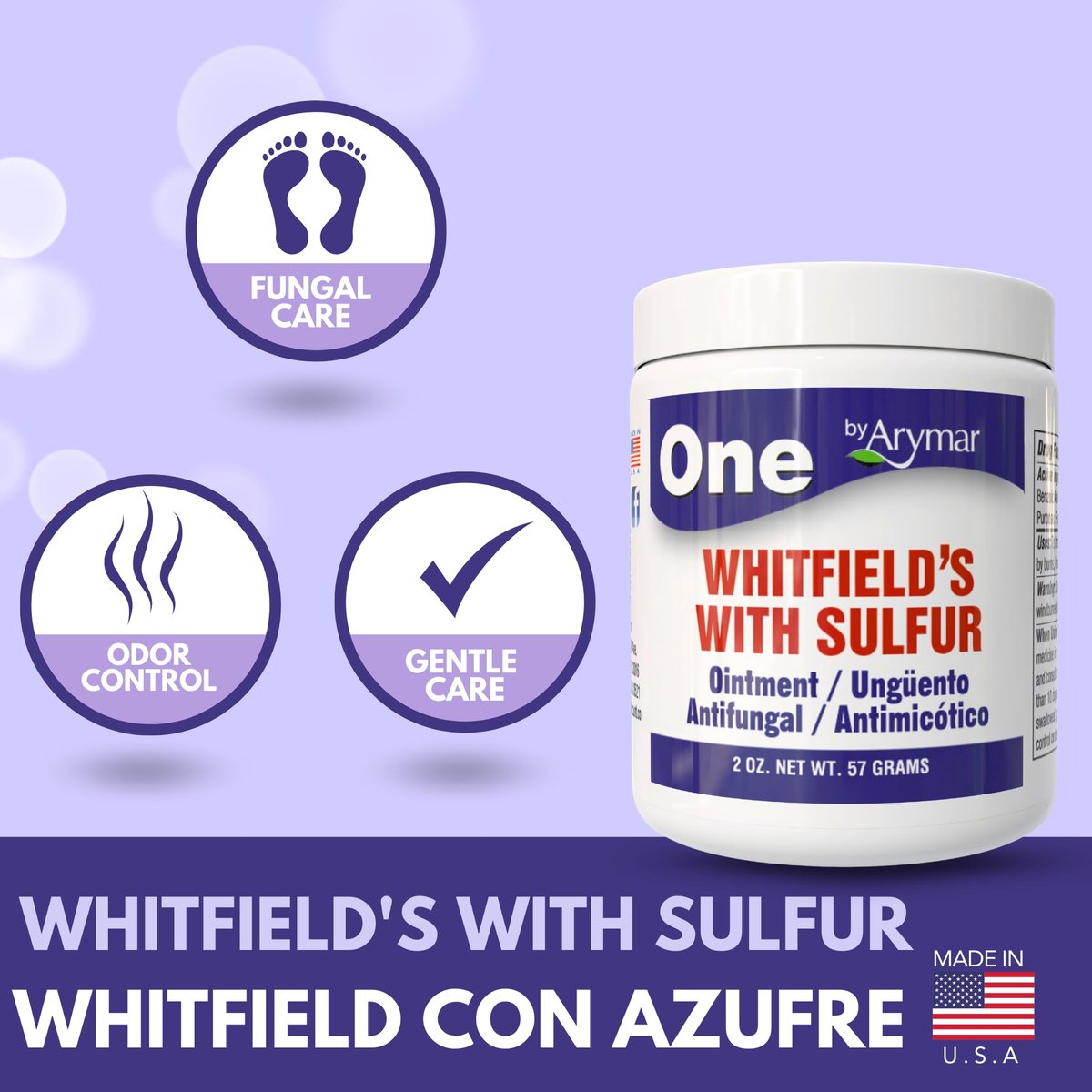 Arymar Whitfield Salbe – 6% Benzoesäure & 3% Salicylsäure Hautbehandlung, 56 g