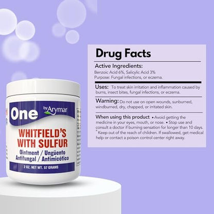 Arymar Whitfield Salbe – 6% Benzoesäure & 3% Salicylsäure Hautbehandlung, 56 g