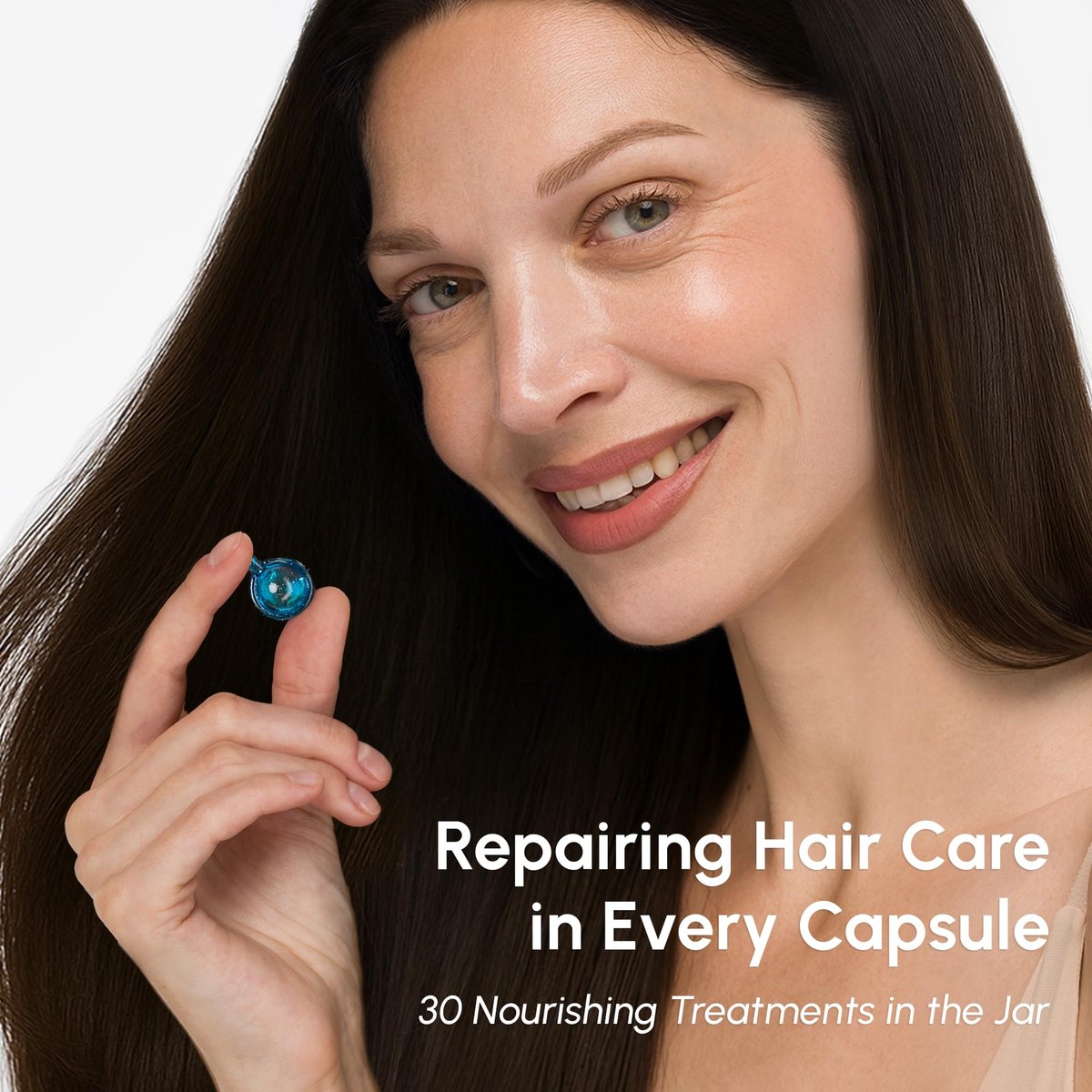MAREE Haarserum für trockenes, krauses Haar 2er-Pack – Styling-Kapseln mit Keratin, Arganöl, Vitamin A, E, B5 – UV- und Hitzeschutz Frizz-Control-Serum für Frauen – Aceite para el Cabello