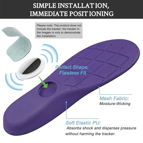 Endoto Einlegesohlen für Airtag Tracking-Gerät – Versteckter Halter für Kinder und Erwachsene, Komfortabel und Sicher Befestigt (US-Patent: USD1082268) (270mm)