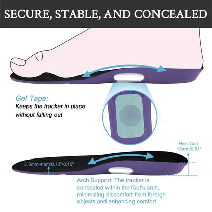 Endoto Einlegesohlen für Airtag Tracking-Gerät – Versteckter Halter für Kinder und Erwachsene, Komfortabel und Sicher Befestigt (US-Patent: USD1082268) (270mm)