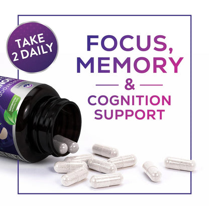 Löwenmähne Kapseln - 1000 mg pro Portion - Extra starke Lion’s Mane Pilz - Superfood für natürliche Gedächtnis-, Fokus-, Gehirn- und Immununterstützung - Hergestellt in USA - 120 Kapseln