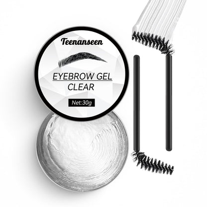 Teenanseen Augenbrauen Gel, Lang anhaltendes Brow Gel zum Stylen und Formen, wasserfestes Augenbrauenwachs-Set zum Fixieren der Brauen, klares Augenbrauen Gel ohne Rückstände, Augenbrauenkleber für 3D Brow Freeze 1 Pack