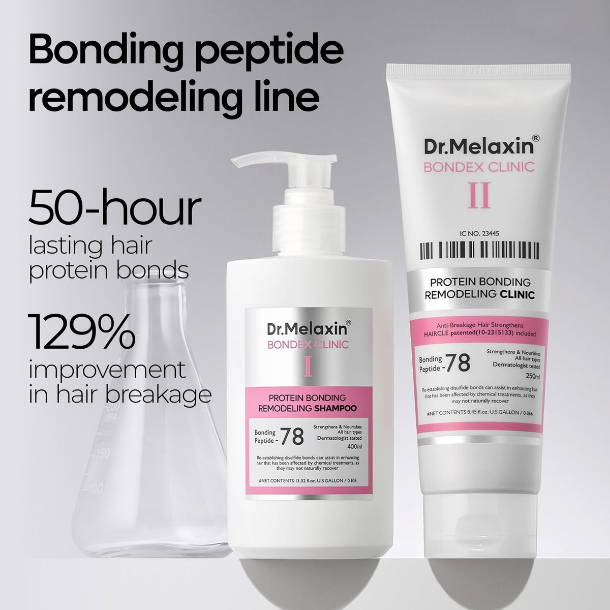 Dr.Melaxin Bondex Protein Bonding Remodeling Shampoo mit Arganöl | Stärkendes Keratin & Peptide Bonder | Haarreparatur | 400 ml
