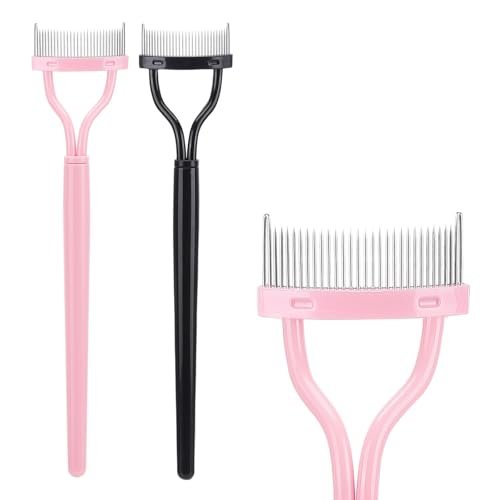 2er-Pack Wimpernkamm & Mascara-Bürste – Wimperntrenner zum Kämmen und Trennen der Wimpern