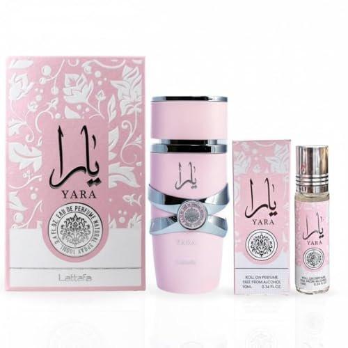 Lattafa Yara Duftset für Frauen: Eau de Parfum 100 ml + Parfümöl 10 ml