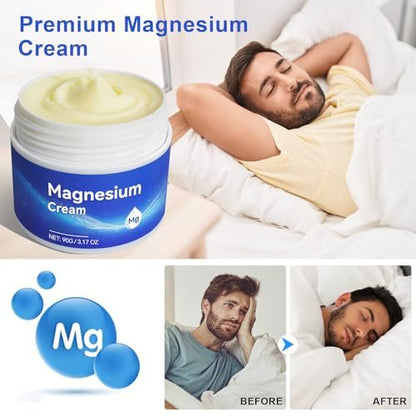FUKEVY Magnesium Lotion – Reine Magnesiumcreme, nicht fettend, topisch, 3,17 Unzen