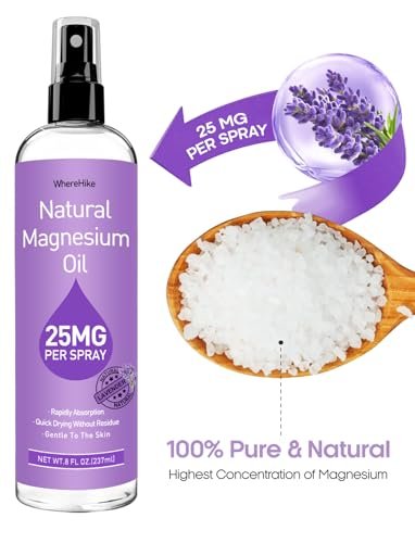 Stilip Magnesium Spray – Reines Magnesiumöl für Füße, Lavendelduft, 240 ml – Ideal zur Muskelentspannung & besseren Schlaf