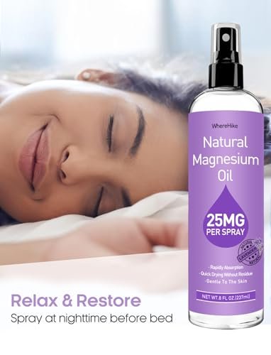 Stilip Magnesium Spray – Reines Magnesiumöl für Füße, Lavendelduft, 240 ml – Ideal zur Muskelentspannung & besseren Schlaf