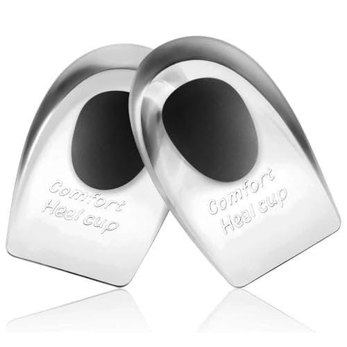 Fersenkissen für Achillessehnenentzündung & Plantarfasziitis - 2er-Pack Gel-Einlegesohlen zur Linderung von Fersenschmerzen, Fußgewölbeunterstützung, für Damen & Herren