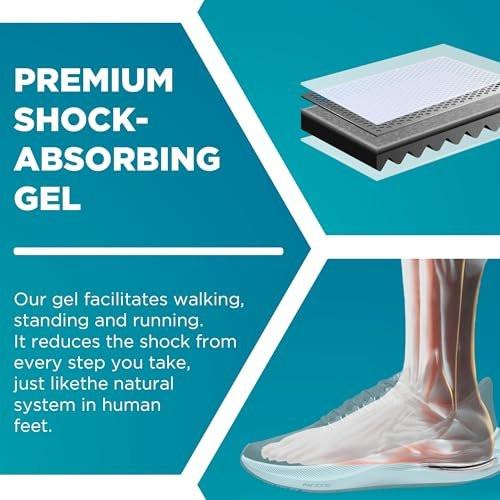 Fersenkissen für Achillessehnenentzündung & Plantarfasziitis - 2er-Pack Gel-Einlegesohlen zur Linderung von Fersenschmerzen, Fußgewölbeunterstützung, für Damen & Herren