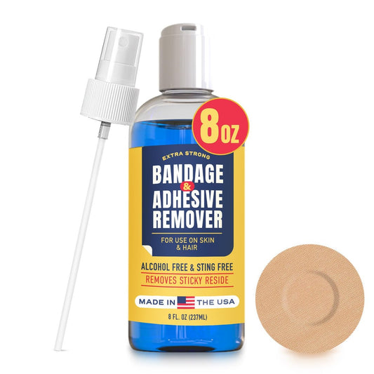 Berkland Sting-Free Adhesive Remover - 8oz Sanfte & Schmerzfreie Pflaster- und Klebstoffentferner - Ideal für empfindliche Haut, Sporttape, Dialysezugänge, kontinuierliche Blutzuckermessung und Stomaversorgung