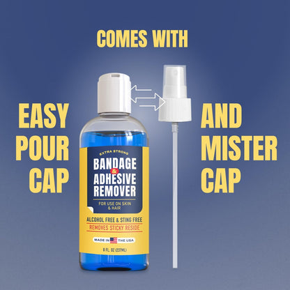 Berkland Sting-Free Adhesive Remover - 8oz Sanfte & Schmerzfreie Pflaster- und Klebstoffentferner - Ideal für empfindliche Haut, Sporttape, Dialysezugänge, kontinuierliche Blutzuckermessung und Stomaversorgung