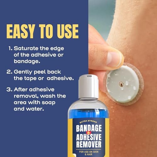 Berkland Sting-Free Adhesive Remover - 8oz Sanfte & Schmerzfreie Pflaster- und Klebstoffentferner - Ideal für empfindliche Haut, Sporttape, Dialysezugänge, kontinuierliche Blutzuckermessung und Stomaversorgung