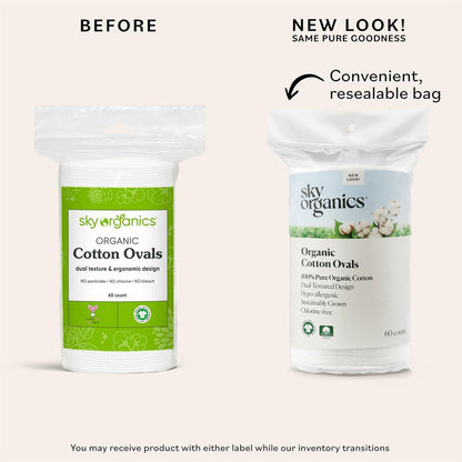 Sky Organics Bio Premium Wattepads groß – 100 % Bio-Baumwolle, GOTS zertifiziert, 240 Stück