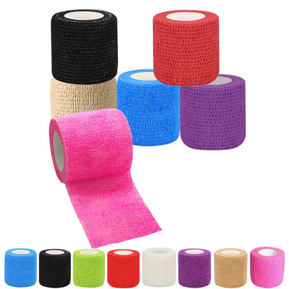 Erewa 6er-Pack 2 Zoll Selbstklebende Wickelbandage, Kohäsiver Verband, Dehnbarer Vet Wrap, Atmungsaktives Sporttape für Handgelenk, Knöchel (Gemischte Farben)