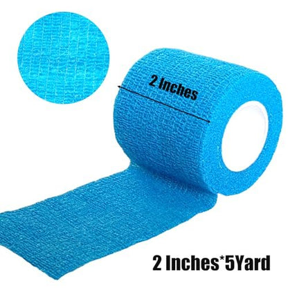 Erewa 6er-Pack 2 Zoll Selbstklebende Wickelbandage, Kohäsiver Verband, Dehnbarer Vet Wrap, Atmungsaktives Sporttape für Handgelenk, Knöchel (Gemischte Farben)