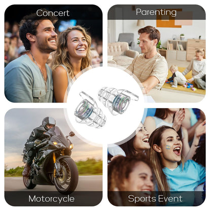 Hearprotek Hi-Fi Spirit Konzert Ohrstöpsel – Hochwertige Silikon Musik Ohrstöpsel für Konzerte, Lärmreduzierung, Gehörschutz, Motorrad, Musiker, Rave, DJ, Tinnitus Linderung (Kleine Größe)