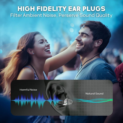 Hearprotek Hi-Fi Spirit Konzert Ohrstöpsel – Hochwertige Silikon Musik Ohrstöpsel für Konzerte, Lärmreduzierung, Gehörschutz, Motorrad, Musiker, Rave, DJ, Tinnitus Linderung (Kleine Größe)