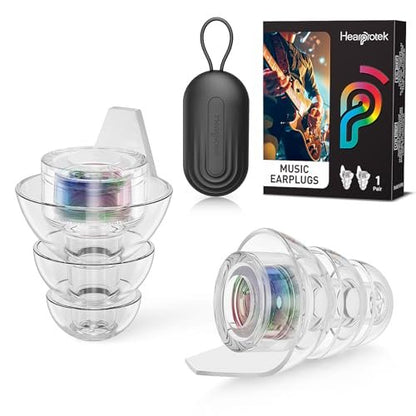 Hearprotek Hi-Fi Spirit Konzert Ohrstöpsel – Hochwertige Silikon Musik Ohrstöpsel für Konzerte, Lärmreduzierung, Gehörschutz, Motorrad, Musiker, Rave, DJ, Tinnitus Linderung (Kleine Größe)