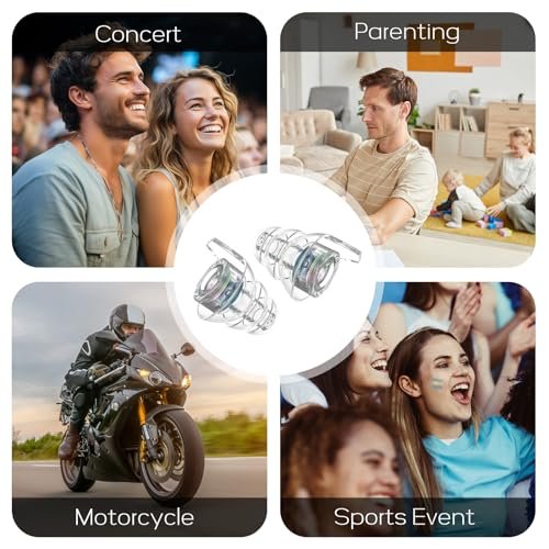 Hearprotek Hi-Fi Spirit Konzert Ohrstöpsel – Hochwertige Silikon Musik Ohrstöpsel für Konzerte, Lärmreduzierung, Gehörschutz, Motorrad, Musiker, Rave, DJ, Tinnitus Linderung (Kleine Größe)