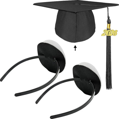 unibouti 2er-Pack Abschlusskappe-Stirnband – Rutschfestes, bequemes Insert mit Klettverschluss für den ganzen Tag – Passt den meisten Kopfgrößen