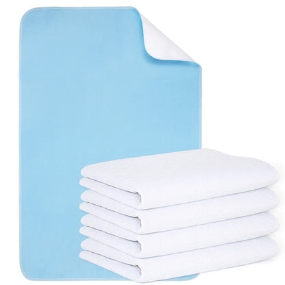 Mancosi (2er-Pack) Waschbare Inkontinenz-Bettauflagen, wiederverwendbare Bettunterlage, saugstark (4-lagig), wasserdicht, 18"x24", rutschfest & hautfreundlich, vielseitig einsetzbar für Kinder, Erwachsene, Senioren & Haustiere