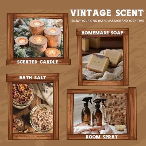 SALUBRITO Woody Fragrance Öl Set – Waldkiefer, Sandelholz, Leder, Teakholz, Myrrhe, Zedernholz – Ätherische Holzöle für Diffuser, Kerzen- und Seifenherstellung