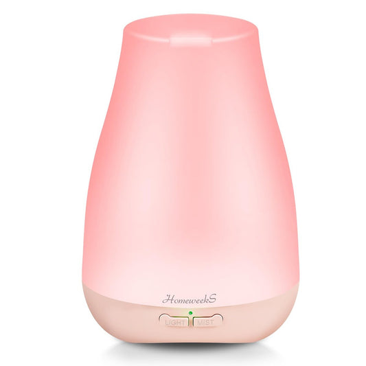 Homeweeks Diffusor, 100 ml Farbiger Aroma-Diffusor mit einstellbarem Nebelmodus, Auto-Off, für Schlafzimmer/Büro/Reise (100 ml, 1 Packung)