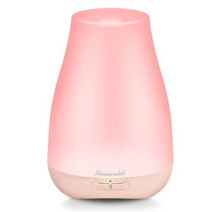 Homeweeks Diffusor, 100 ml Farbiger Aroma-Diffusor mit einstellbarem Nebelmodus, Auto-Off, für Schlafzimmer/Büro/Reise (100 ml, 1 Packung)