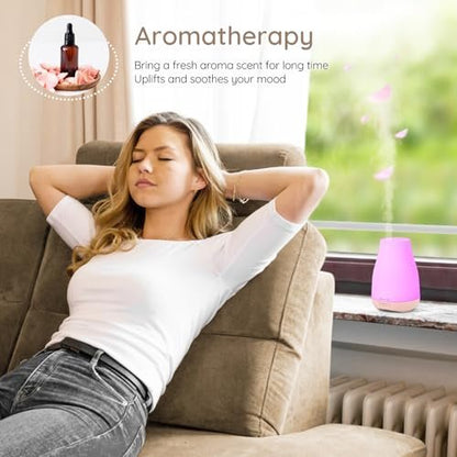 Homeweeks Diffusor, 100 ml Farbiger Aroma-Diffusor mit einstellbarem Nebelmodus, Auto-Off, für Schlafzimmer/Büro/Reise (100 ml, 1 Packung)