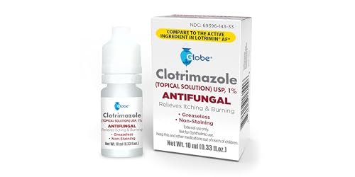 Globe Clotrimazol 1% Antimykotische Lösung gegen Fußpilz, Juckreiz und Ringelflechte – 3er-Pack (3×10 ml)