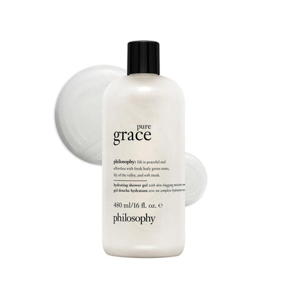 philosophy pure grace Hydrating Bath & Shower Gel – Feuchtigkeitsspendendes Duschgel für trockene Haut, vegan & tierversuchsfrei