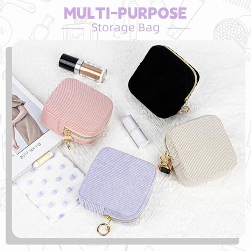 Playexen Period Bag für Mädchen – Cord Damenhygiene Aufbewahrungstasche, Menstruations Tampon Halter für Handtasche (Blau)