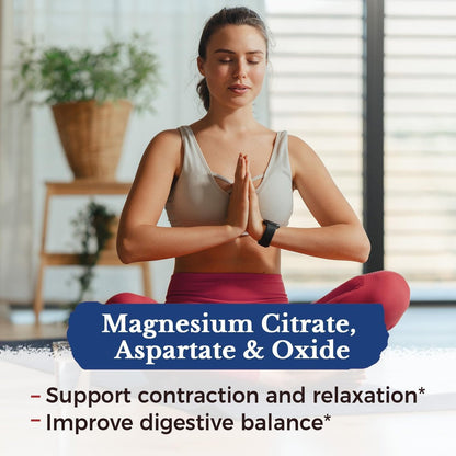 Vitalitown 10-in-1 Magnesium-Komplex – 400 mg elementares Magnesium mit Glycinat, Citrat, Malat, Taurat u.v.m. – für Schlaf, Herz, Energie – Vegan, Non-GMO, 90 Kapseln