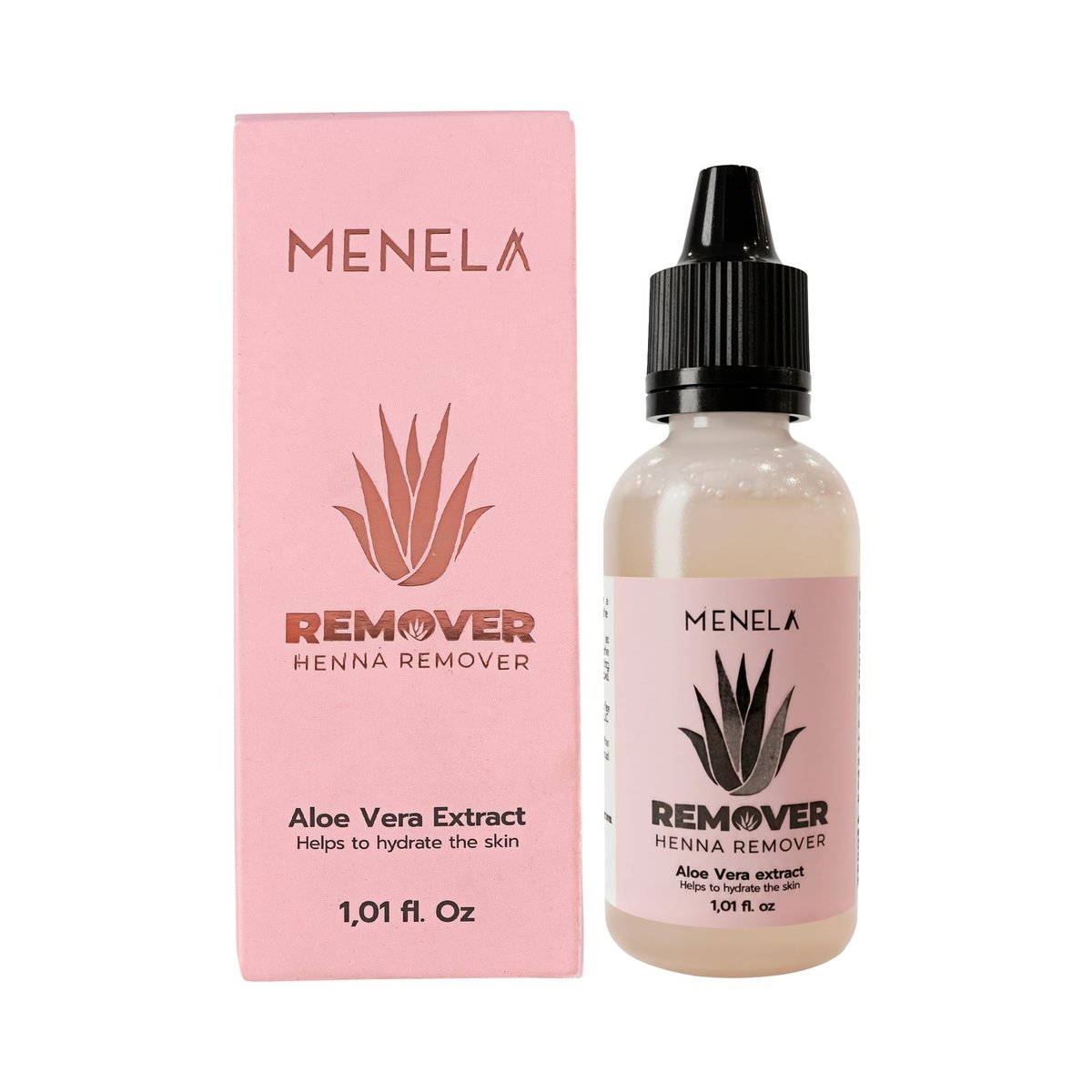 MENELA Augenbrauen Henna Entferner 30 ml mit Aloe Vera Extrakt – Sanfte Reinigung für saubere Brauenform