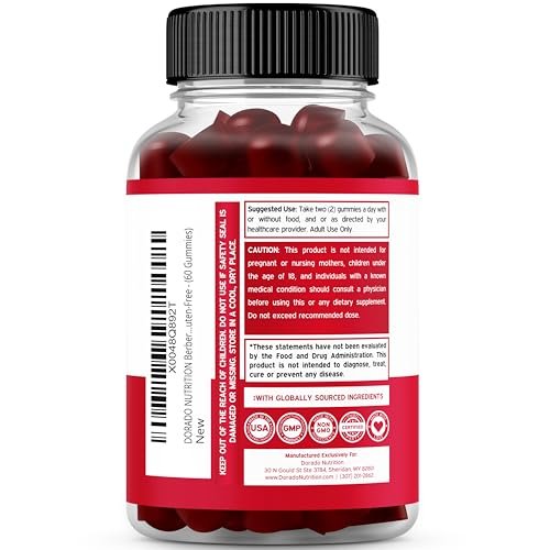 Berberine Gummis mit Ceylon-Zimt (1.200 mg) – Premium zuckerfreie Berberine Ceylon Zimt Ergänzung für Erwachsene – Drittanbieter getestet, Non-GMO & Hergestellt in den USA – 60 kaubare Gummis