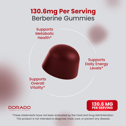 Berberine Gummis mit Ceylon-Zimt (1.200 mg) – Premium zuckerfreie Berberine Ceylon Zimt Ergänzung für Erwachsene – Drittanbieter getestet, Non-GMO & Hergestellt in den USA – 60 kaubare Gummis
