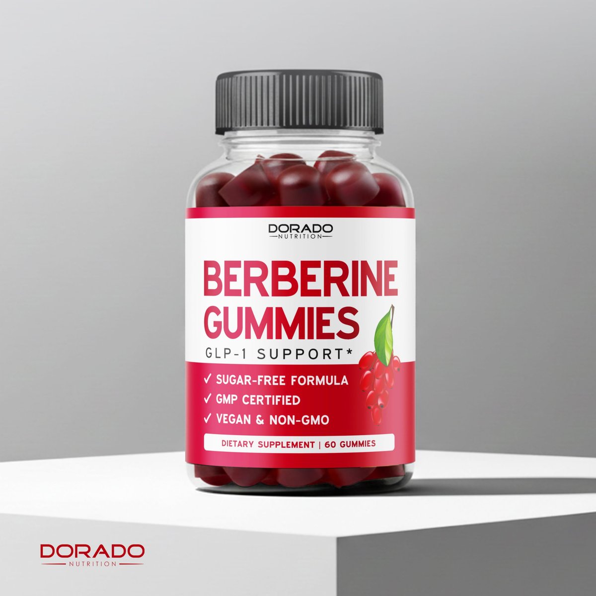 Berberine Gummis mit Ceylon-Zimt (1.200 mg) – Premium zuckerfreie Berberine Ceylon Zimt Ergänzung für Erwachsene – Drittanbieter getestet, Non-GMO & Hergestellt in den USA – 60 kaubare Gummis