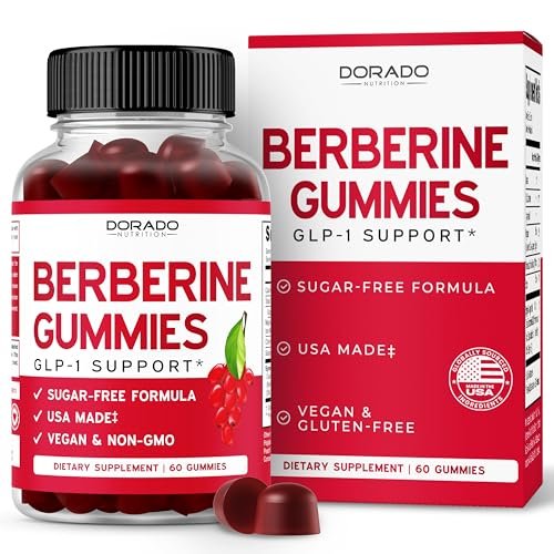 Berberine Gummis mit Ceylon-Zimt (1.200 mg) – Premium zuckerfreie Berberine Ceylon Zimt Ergänzung für Erwachsene – Drittanbieter getestet, Non-GMO & Hergestellt in den USA – 60 kaubare Gummis