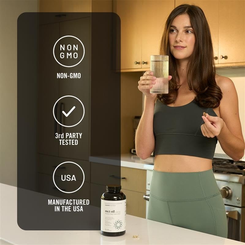 SMARTERNUTRITION MCT Öl Kapseln C8 und C10 - Keton-Brennstoff für Gehirn & Körper, anhaltende Energie - aus kaltgepresster Kokosnuss, Palm & glutenfrei, Nicht-GVO - 90 Kapseln - 30-Tage-Vorrat