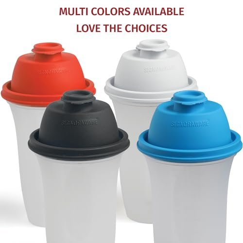 SIGNORA WARE Shaker-Flasche | 17-Unzen Plastik-Proteinshake-Flasche für Mahlzeitenersatz-Shakes & Smoothies, Getränke, Mixen von Salatdressings & Saucen, Margarita & mehr
