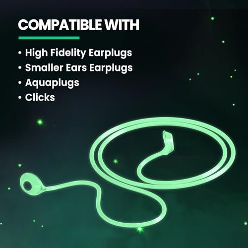 Eargasm Afterglow Verbindungskabel für Ohrstöpsel – Flexibles Silikon-Nackenband zur sicheren Aufbewahrung – Kompatibel mit High-Fidelity- und kleineren Ohrstöpseln