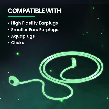 Eargasm Afterglow Verbindungskabel für Ohrstöpsel – Flexibles Silikon-Nackenband zur sicheren Aufbewahrung – Kompatibel mit High-Fidelity- und kleineren Ohrstöpseln